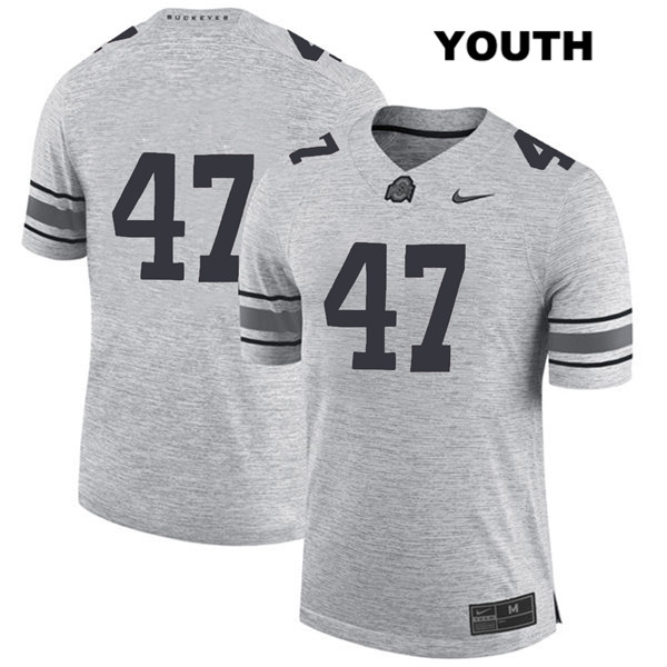Ohio State Buckeyes Youth Justin Hilliard #47 Gray Authentic Nike No Name College NCAA Stitched Football Jersey CH19Q27QA